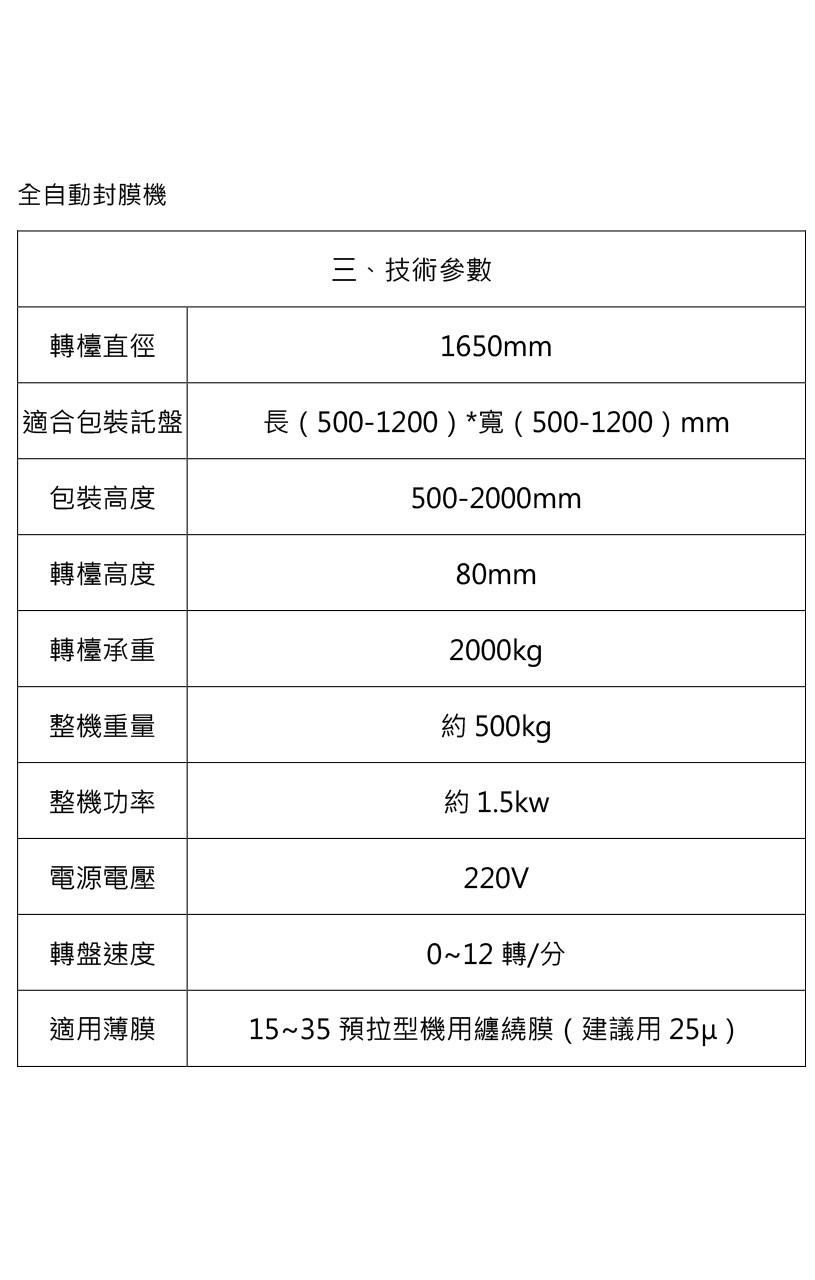 全自動封膜機說明