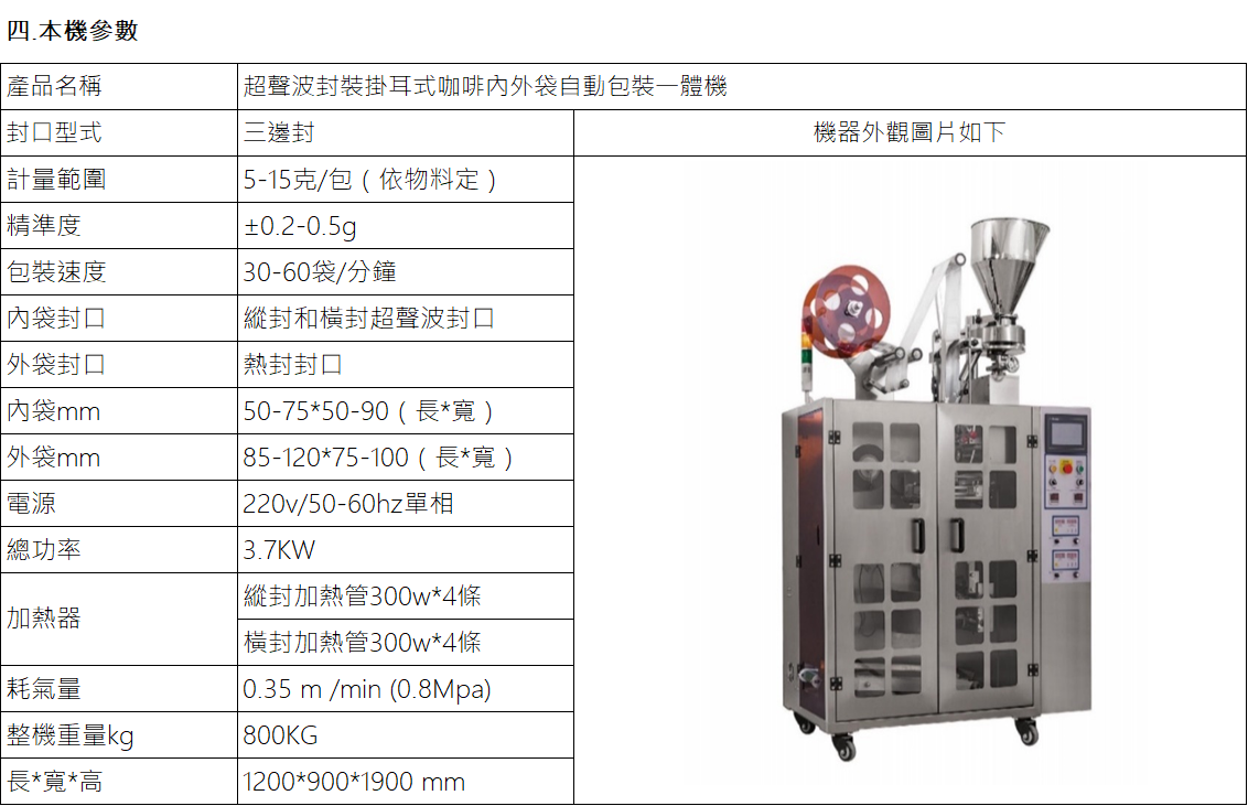掛耳包裝機 掛耳包裝機